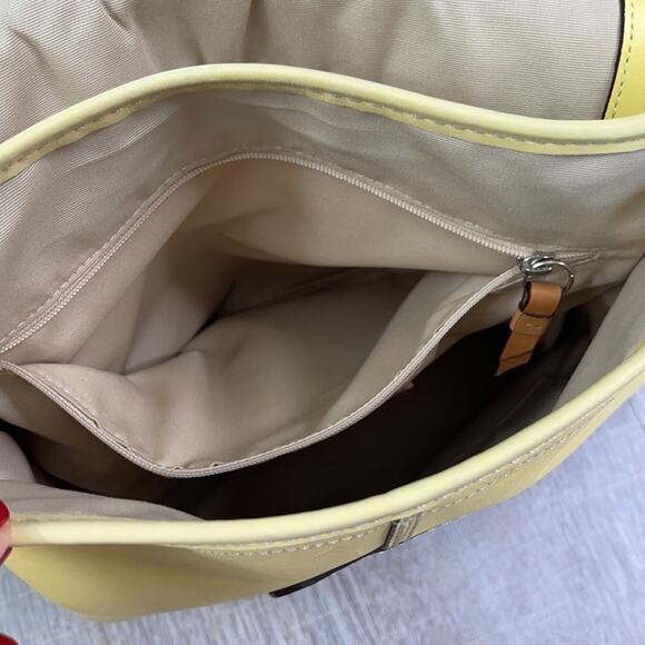 COACH Canary Yellow Crossbody Handbag Authentic Leather Flap Shoulder Bag F13355 - Picture 13 of 16